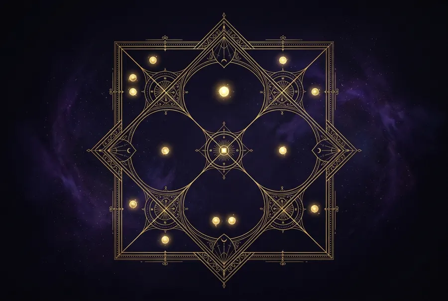 Vedic astrology birth chart artwork